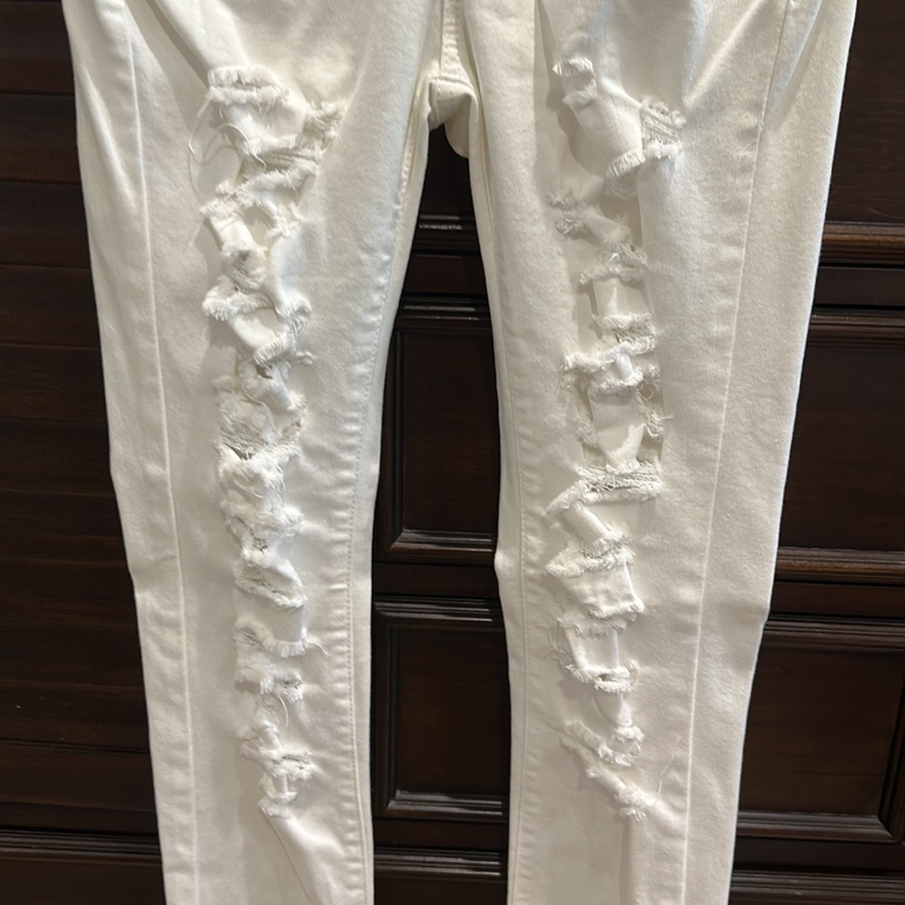 White Ripped Jeans - Picture 2 of 3